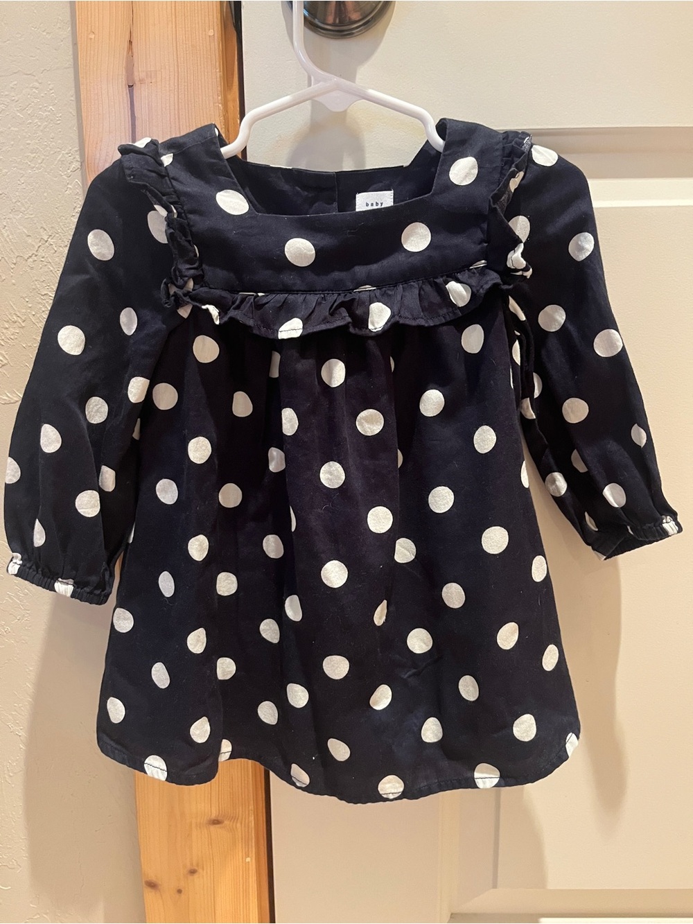 Baby Gap Polka Dot Long-Sleeve Baby Dress 12-18 mos